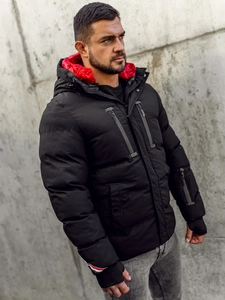 Herr Quiltad Vinterjacka Svart Bolf 5M771