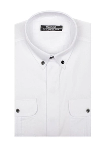 Herr Elegant Långärmad Skjorta Vit Bolf 0780