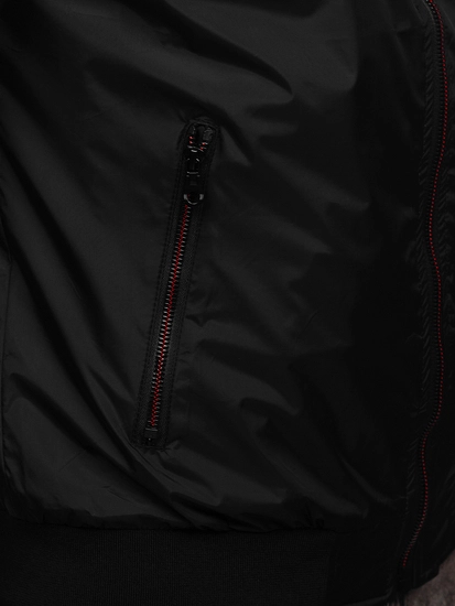 Herr Lättviktsjacka bombermodell Svart Bolf 7116