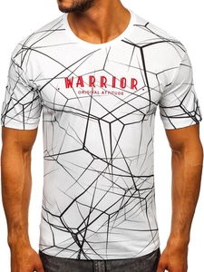 Herr T-shirt med tryck Vit Bolf SS10935