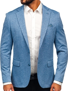 Herr Casual Kavaj Blå Bolf 24401