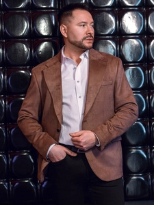 Herr Kavaj i sammet Brun Bolf 24410