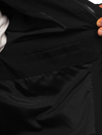 Herr Lång Quiltad Vinterjacka Svart Bolf 91M9912