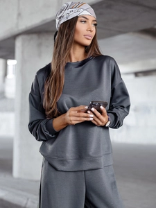 Dam 2-delad Träningsoverall och smör Grafitgrå Bolf 821111