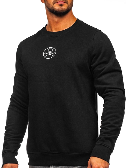 Herr Sweatshirt med tryck Svart Bolf MF2014