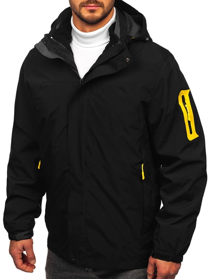 Herr 2-i-1 lättviktsjacka Svart Bolf 5M3263