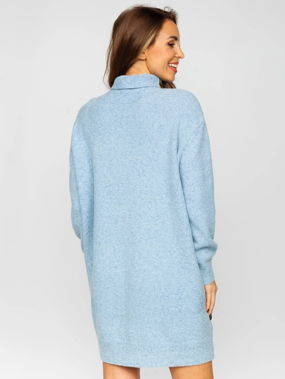 Dam Lång Oversize Polotröja Himmelsblå Bolf J51882