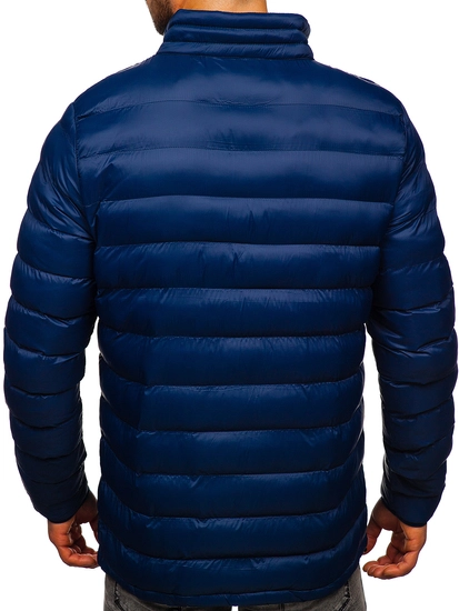 Herr Sportig vadderad vinterjacka Svart Bolf 1111