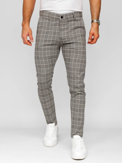 Herr Eleganta rutiga byxor Beige Bolf 184171