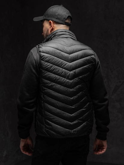 Herr Quiltad Väst Svart Bolf 13073A1