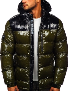 Herr Quiltad Vinterjacka Grön Bolf 6462