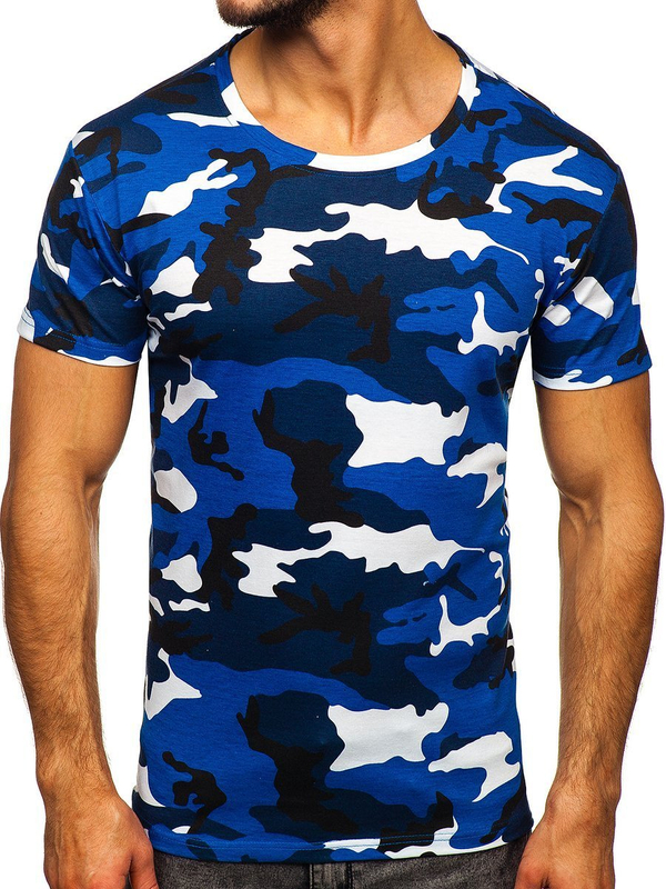 Herr Camo T-shirt Blå Bolf S807