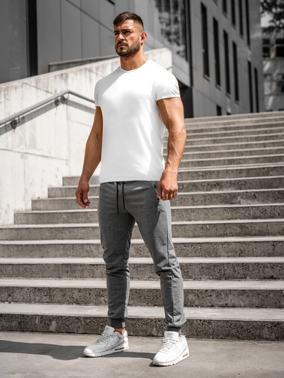 Herr Jogger Sweatpants Antrazitgrå Bolf JX5003A