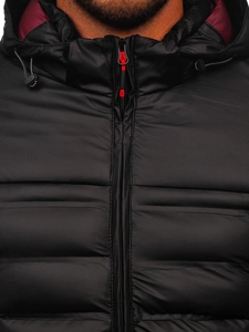 Herr Quiltad Vinterjacka Svart Bolf 22M326