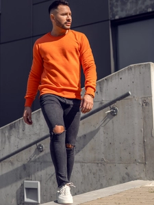 Herr Sweatshirt Orange Bolf 2001A