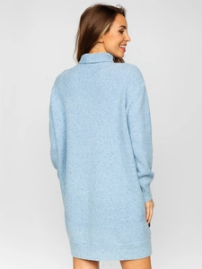 Dam Lång Oversize Polotröja Himmelsblå Bolf J51882