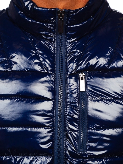 Herr Quiltad Väst Marinblå Bolf R0109A