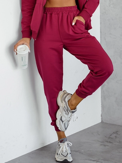 Dam 2-delad Träningsoverall med huva Vinröd Bolf 821110