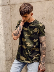 Herr Camo T-shirt Khaki Bolf S807A1