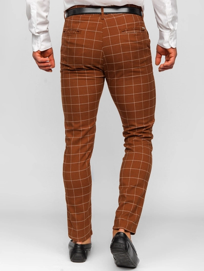 Herr Rutig Chinobyxor Brun Bolf 0047