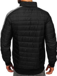 Herr Quiltad Lättviktsjacka Svart Bolf 8M909