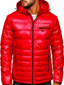 Herr Quiltad Sportig lättviktsjacka Röd Bolf 2147