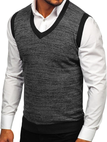 Herr Ärmlös Tröja Svart Bolf 8131