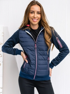 Dam Lättviktsjacka med huva Marinblå Bolf KSW4001A1