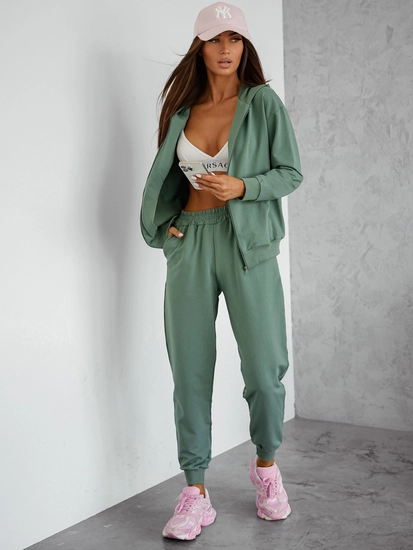 Dam 2-delad Träningsoverall med huva Khaki Bolf 821110