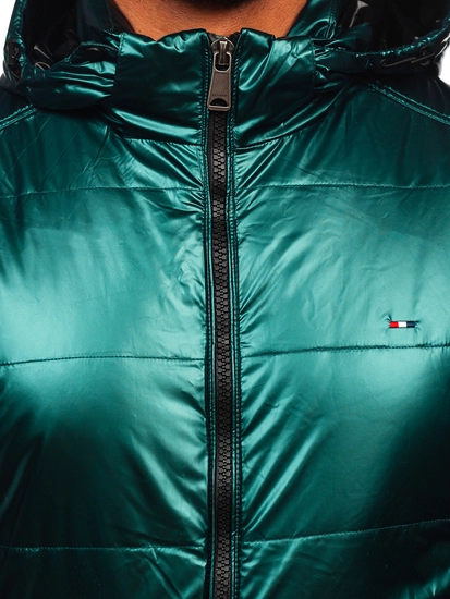 Herr Quiltad sportig Lättviktsjacka Grön Bolf 2143