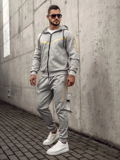 Herr Träningsoverall med huva Grå Bolf 27C8117