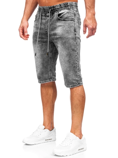 Herr Jeansshorts Svart Bolf KR1551