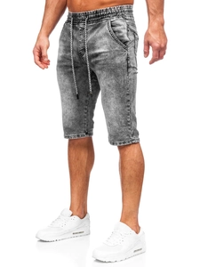 Herr Jeansshorts Svart Bolf KR1539