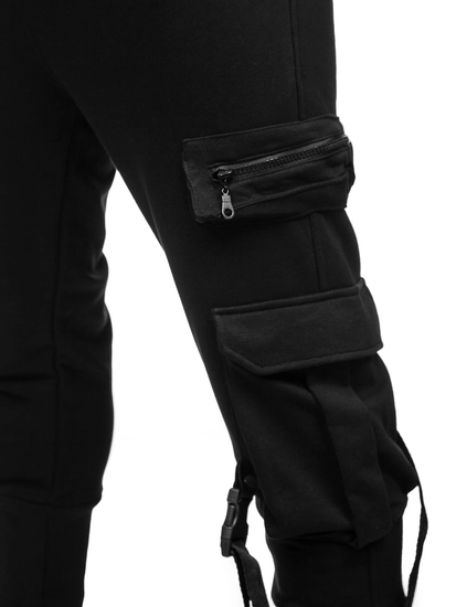 Herr Cargo-sweatpants Svart Bolf 6582