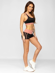 Dam 2-delad Träningsoverall Svart-Rosa Bolf XL011A1