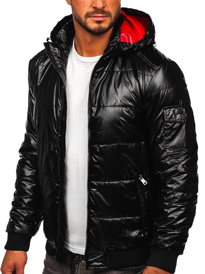 Herr Quiltad sportig Lättviktsjacka Svart Bolf 2143