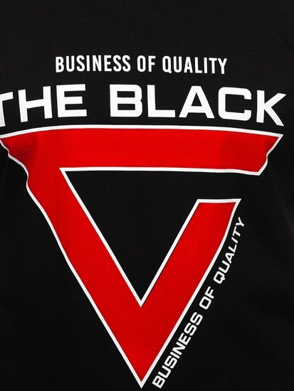 Herr Linne med tryck Svart Bolf 14816