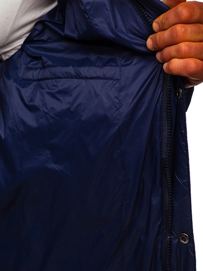 Herr Quiltad Vinterjacka Marinblå Bolf 1161