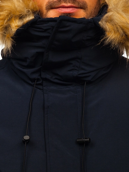 Herr Vinterparkas Marinblå Bolf 1173