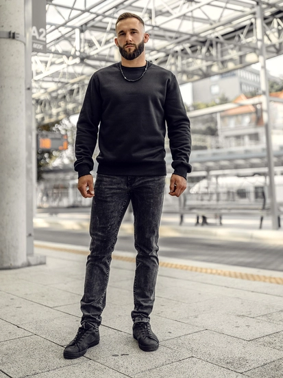 Herr Sweatshirt Svart Bolf 2001