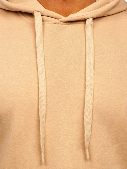 Herr Huvtröja med känguruficka Beige Bolf 1004