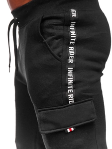 Herr Cargo-sweatpants Svart Bolf JX8715