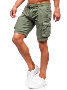 Herr Cargo-shorts med bälte Khaki Bolf 010