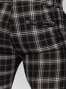 Herr Eleganta rutiga byxor Svart Bolf 184167