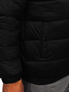 Herr Quiltad Vinterjacka Svart Bolf 31M5015