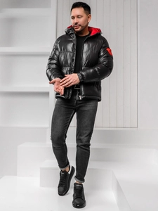 Herr Quiltad Vinterjacka Svart Bolf 5M3198