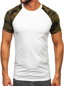Herr T-shirt Vit-Camo Bolf 8T82