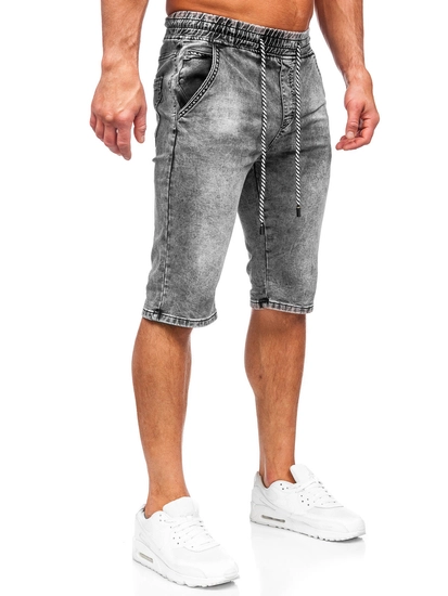 Herr Jeansshorts Svart Bolf KR1539