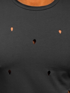 Herr Enfärgad T-shirt Grafitgrå Bolf 3009