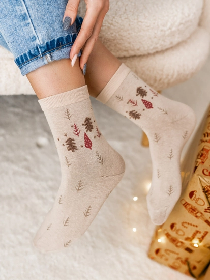 Dam Strumpor med tryck Flerfärgad Bolf M7-6P-1 6 PACK